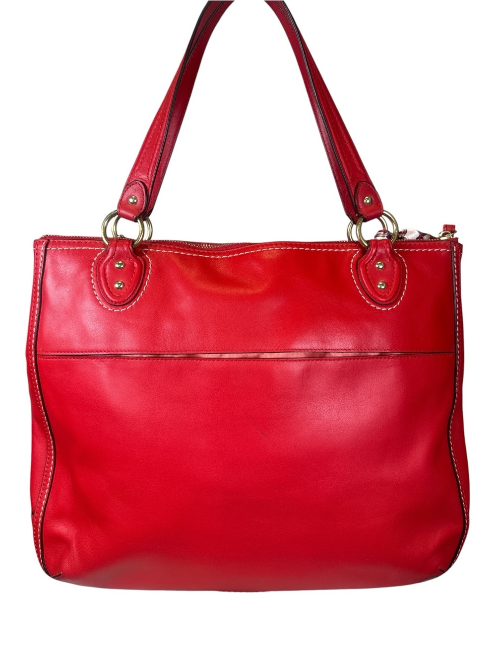 Coach Poppy Hallie Leather Tote - Picture 3 of 16